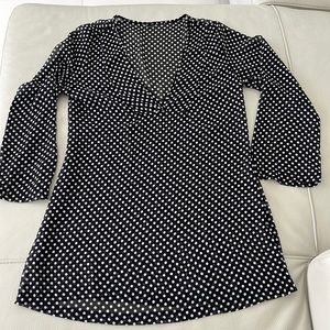 Jones New York Polka Dot Sheer Top